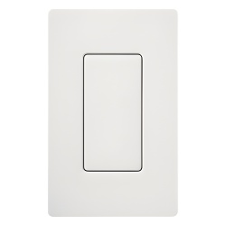 LUTRON ELECTRONICS DVBI Inserto ciego estilo Designer para cubrir espacios sin usar en placas de pared Lutron Claro y Satin Colors instalacion a presion sin tornillos color blanco brillante