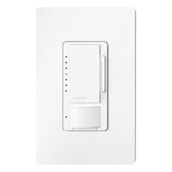 LUTRON ELECTRONICS MSCLOP153MWH Atenuador de pared con sensor de ocupacion y vacancia Maestro 120 V 600 W incandescente/halogeno y 150 W LED/CFL regulables unipolar o multilocalizacion blanco