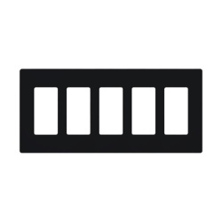 LUTRON ELECTRONICS SC5MN Placa de pared de 5 espacios para atenuadores e interruptores Lutron linea Designer Satin Colors