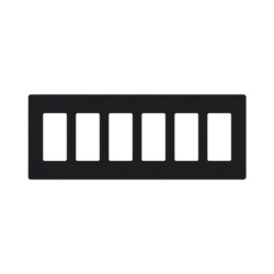 LUTRON ELECTRONICS SC6MN Placa 6 espacios pata dimmer o apagadores Lutron
