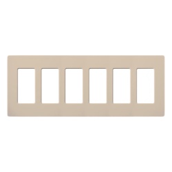 LUTRON ELECTRONICS SC6TP Placa 6 espacios pata dimmer o apagadores Lutron