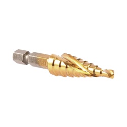 MAKITA D-40179 Broca escalonada espiral de hss-ti 4-12 mm zanco de 1/4" hexagonal.
