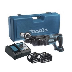 MAKITA DHR241RFE Rotamartillo 18V SDS 0-1.200 Rpm 3 Modos de Trabajo Incluye 2 Baterias de 3.0 Ah Cargador y Maletin.