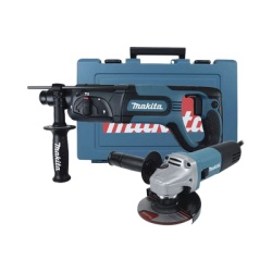 MAKITA HR2475X4 Kit de Martillo Rotatorio SDS PLUS HR2475X4 y Esmeriladora Angular 9557NB de 4-1/2 in