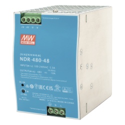 MEANWELL NDR-480-48 Fuente de Poder Industrial de 480W salida 48 Vcc para montaje en riel Din