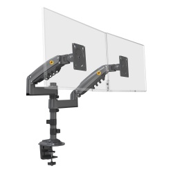 NB-EPCOM H180GNB Montaje de Escritorio articulado para 2 monitores de 17 a 27" / Soporta hasta 9kg por monitor / Vesa 75 x 75 / 100 x 100 / Acero / Rotacion: 360°