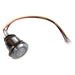 NEXMOSPHERE S-B90W43 Boton Acero Inoxidable IP65 19 mm/ Control LED Programmable / Cable 60 cm