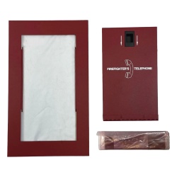 NOTIFIER AFAWS-LS Puerta con pestillo para estacion telefonica de bomberos de montaje en superficie acabado rojo esmaltado