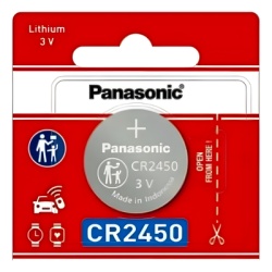 PANASONIC CR2450PL Bateria de Litio tipo Moneda 3V / CR2450/ 1pza ( Bateria no recargable )