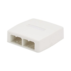 PANDUIT CBXQ4IW-A Caja de Montaje en Superficie Para 4 Modulos Mini-Com Color Blanco Mate