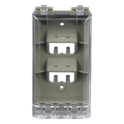 PANDUIT CFPWR4CIG Placa de Pared Vertical Resistente al Agua con Proteccion IP56 Acepta 4 Modulos Mini-Com Color Gris