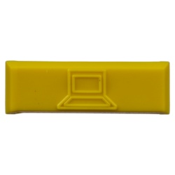 PANDUIT CIDYL-C Paquete de 100 Iconos de Datos de Instalacion a Presion Para Jacks Mini-Com de Panduit De Plastico Color Amarillo