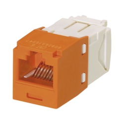 PANDUIT CJ688TGOR Conector Jack RJ45 Estilo TG Mini-Com Categoria 6 de 8 Posiciones y 8 Cables Color Naranja