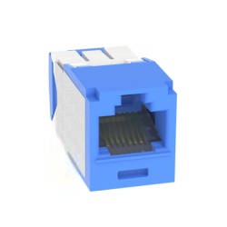 PANDUIT CJE6X88TGBU Conector Jack RJ45 Estilo TG Mini-Com Categoria 6A Con Gel Resistente a la Corrosion de 8 Posiciones y 8 Cables Color Azul