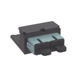 PANDUIT CMDAQSCZBL Modulo Acoplador SC Duplex para Fibra Optica Multimodo OM3/OM4 Tipo Mini-Com Color Aqua