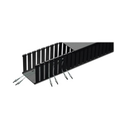 PANDUIT E4X4BL6 Canaleta Ranurada de PVC sin Tapa Fiber-Duct? 4 in de Ancho 4 in de Alto y 1828.8 mm de Largo Color Negro