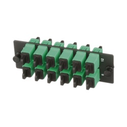 PANDUIT FAP12WAGSCZ Placa Acopladora de Fibra Optica FAP Con 12 Conectores SC/APC (12 Fibras) Para Fibra Monomodo OS1/OS2 Color Verde