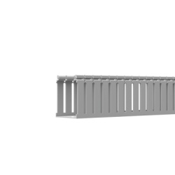 PANDUIT FC4X3LG2 Canaleta Ranurada de PVC con Tapa Tipo F 108 mm de Ancho 79.2 mm de Alto y 2 m de Largo Color Gris