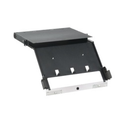 PANDUIT FCE1U Panel de Distribucion de Fibra Optica Acepta 4 Placas FAP o FMP Bandeja Deslizable e Inclinable Hacia Abajo Hasta 96 Fibras Color Negro 1UR