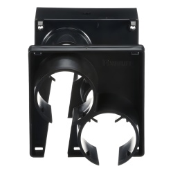 PANDUIT FIDT4X4LBL Tapa con 2 Salida a Tubo Corrugado de 1.5in (38mm) Para uso con Canaletas 4X4 FiberRunner? Color Negro