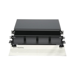PANDUIT FMD1 Panel de Distribucion de Fibra Optica Acepta 4 Placas FAP o FMP Bandeja Deslizable Hasta 48 Fibras Color Negro 1UR