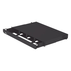 PANDUIT FRE1UBL Panel de Distribucion de Fibra Optica Acepta 4 Placas FAP o FMP Bandeja Deslizable Hasta 96 Fibras Color Negro 1UR
