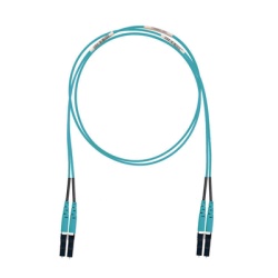 PANDUIT FX2ELLNLNSNM005 Jumper de Fibra Optica Multimodo 50/125 OM3 LC-LC Duplex LSZH (Cero Halogenos) Color Aqua 5 Metros (16.40 Pies)