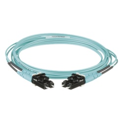 PANDUIT FX2ERLNLNSNM002 Jumper de Fibra Optica Multimodo 50/125 OM3 LC-LC Duplex OFNR (Riser) Color Aqua 2 Metros (6.56 Pies)