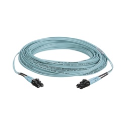 PANDUIT FX2ERLNLNSNM050 Jumper de Fibra Optica Multimodo 50/125 OM3 LC-LC Duplex OFNR (Riser) Color Aqua 50 Metros (164.04 Pies)