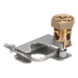 PANDUIT GPQC07-1/0 Abrazadera para Tierra Fisica en Base de Piso Falso para Cables de 6 a 1/0 AWG. Para Pedestales Circulares de 3/4" y 7/8".