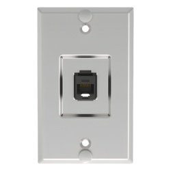 PANDUIT KWPK5E Placa de Pared Telefonica Salida de 1 Puerto Keystone Con Jack Cat5e Estilo TP de Acero Inoxidable