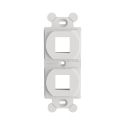 PANDUIT NK2106MFWH Marco de Modulo Duplex Para Placas Frontales Estandar NEMA 106 Acepta 2 Modulos Keystone Color Blanco
