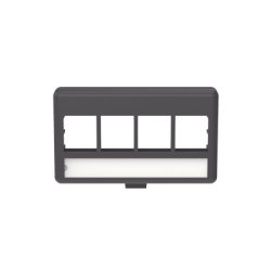 PANDUIT NK4MFLBL Placa de Mobiliario Modular Estandar Salidas Para 4 Puertos Keystone Color Negro