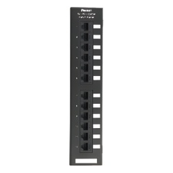 PANDUIT NK5EPPG12WY Panel de Parcheo de Impacto 110 Categoria 5e Montaje en Pared Usando Accesorio WB89D de 12 Puertos