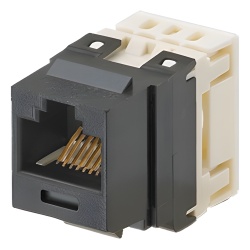 PANDUIT NK688MBL Conector Jack Estilo 110 (de Impacto) Tipo Keystone Categoria 6 de 8 Posiciones y 8 Cables Color Negro