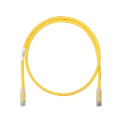 PANDUIT NK6PC1YLY Cable de Parcheo UTP Categoria 6 con Plug Modular en Cada Extremo - 0.3 Metros (1 Pie) - Amarillo