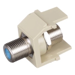 PANDUIT NKFEI Modulo Acoplador Coaxial Tipo F Keystone de 75 Ohms 3.0 GHz Color Marfil