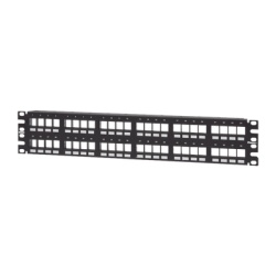 PANDUIT NKPP48FMY Panel de Parcheo Modular Keystone (Sin Conectores) Numerado y Espacio para Etiquetas de 48 Puertos 2UR
