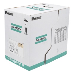 PANDUIT NUC5C04BU-ME Bobina de Cable UTP 305 Metros (1000 Pies) de Cobre NetKey Azul Categoria 5e (24 AWG) PVC (CM) de 4 Pares