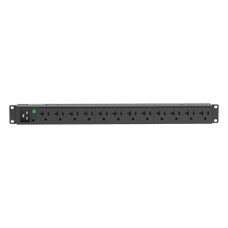 PANDUIT P12B30M PDU Basico para Distribucion de Energia Enchufe de Entrada NEMA L5-20P Con 12 Contactos NEMA 5-20R Instalacion Horizontal de 19in 1UR 20 Amp 120 Vca