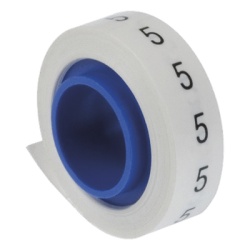 PANDUIT PMDR-5 Rollo de Etiquetas Marcadoras Pre-Impresos con el Numero 5 de 2.4 Metros (7.87 Pies) Color Blanco