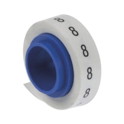 PANDUIT PMDR-8 Rollo de Etiquetas Marcadoras Pre-Impresos con el Numero 8 de 2.4 Metros (7.87 Pies) Color Blanco