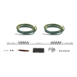 PANDUIT RGRKCBNJEJY Kit de Puesta a Tierra con dos Jumpers 6 AWG y Barra de Conexiones de 20 Orificios para Rack de 19in