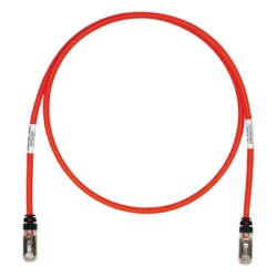PANDUIT STP6X2.5MRD Patch Cord Cat6A Blindado S/FTP CM/LS0H 2.5 Metros (8.20 Pies) Color Rojo