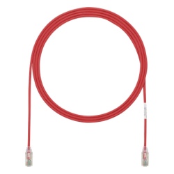 PANDUIT UTP28SP7RD Cable de Parcheo TX6 UTP Cat6 Diametro Reducido (28AWG) Color Rojo 2.13 Metros (7 Pies)