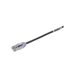 PANDUIT UTP28SP8INBL Cable de Parcheo TX6 UTP Cat6 Diametro Reducido (28AWG) Color Negro 20.2 cm (8 Pulgadas)