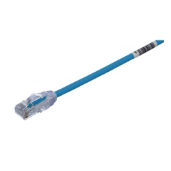 PANDUIT UTP28X2BU Cable de Parcheo UTP Cat6A CM/LSZH Diametro Reducido (28AWG) Color Azul 0.61 Metros (2 Pies)