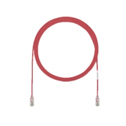 PANDUIT UTP28X50RD Cable de Parcheo UTP Cat6A CM/LSZH Diametro Reducido (28AWG) Color Rojo 15.24 Metros (50 Pies)