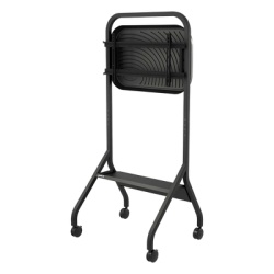 PEERLEES SR860 Carro Movil para Pantalla Plana / 43" a 75"+ Displays / Altura Ajustable 49.8"-65.8" (126.5-167.1 cm) / Capacidad 150 lb (68 kg) / 4 Ruedas Dobles 4" (102 mm) / Gestion de Cableado Inte