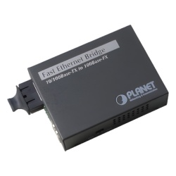 PLANET FT-802S15 Convertidor de medios 100 Mbps UTP/fibra optica Mono-Modo hasta 15 Km conector SC